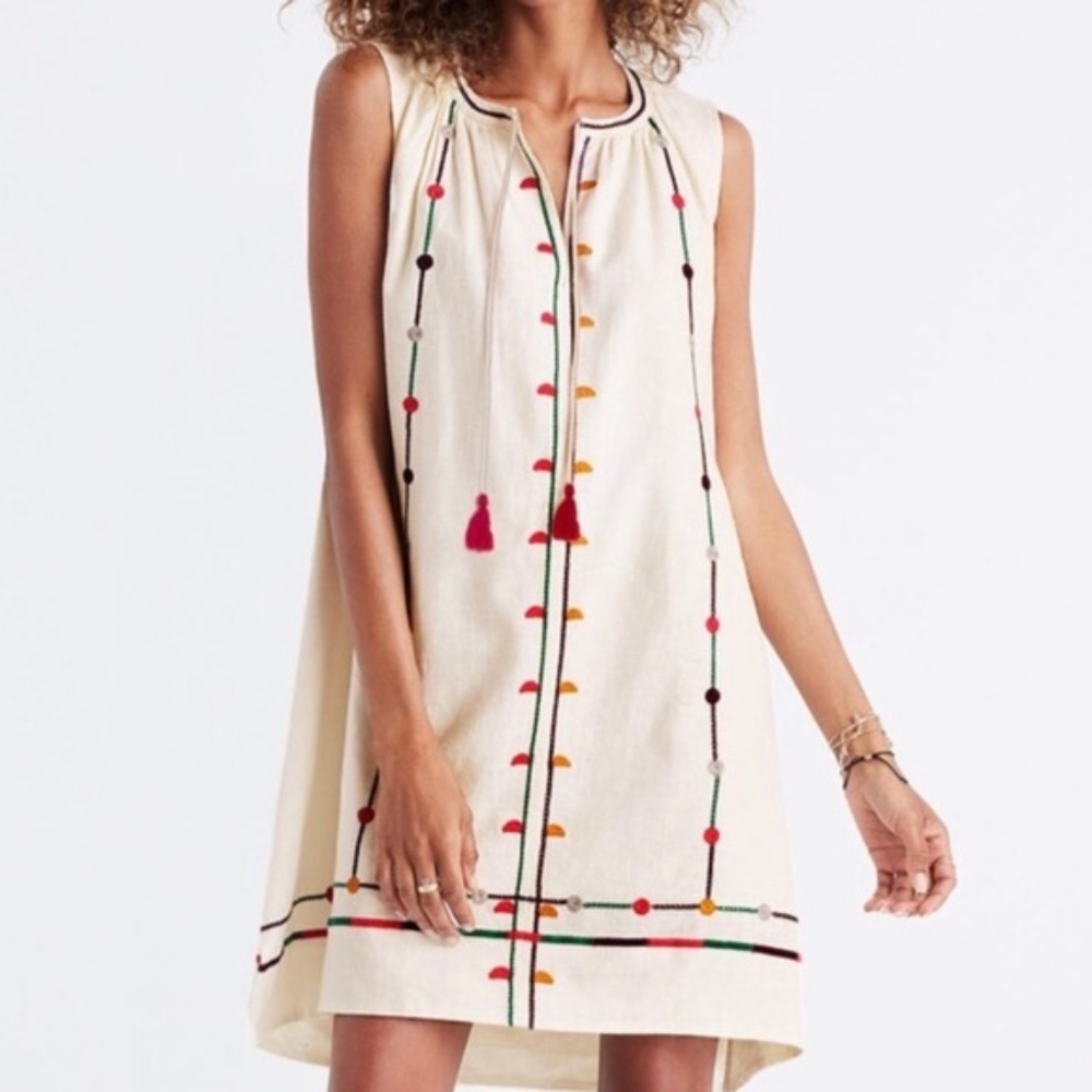 MADEWELL Willow Embroidered Shift Dress